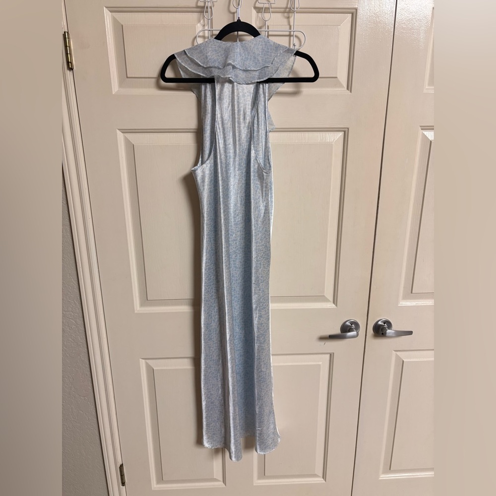 VTG RARE 90s Y2K Oscar de La Renta Pink Label Ruffle Racer Back Maxi Slip Dress - Picture 2 of 6